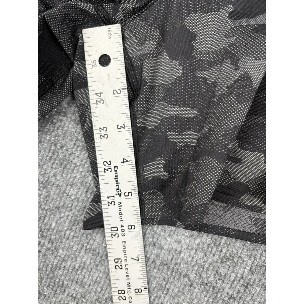 Lululemon Shorts Mens M Black Gray Camo Surge Lined Stretch Gym Run Train